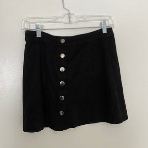 Zara Suede Button-Up Skirt